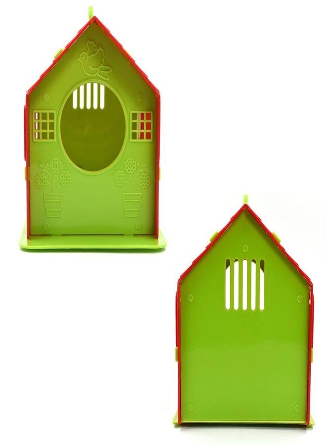 Oblivion Bird House - Multicolor Small Wooden Sheets Hanging Bird Nest for Sparrow and Budgies Bird Nest House for Terrace, Garden, Balcony, Window, Grill and Backyard (Pack of 2) - Image 5